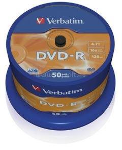VERBATIM 50 db DVD-R lemez, AZO, 4,7GB, 16x, hengeren
