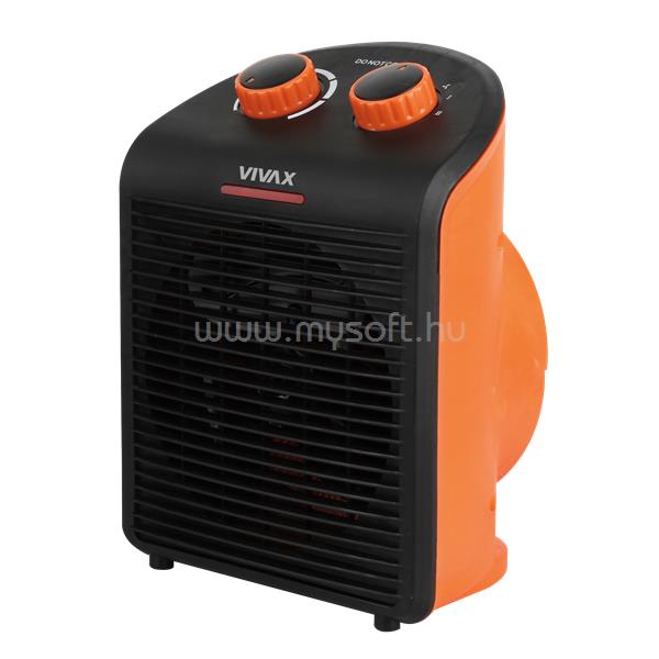 VIVAX FH-2081B ventilátoros hősugárzó, 1000W / 2000W, hőfokszabályozás narancs színű