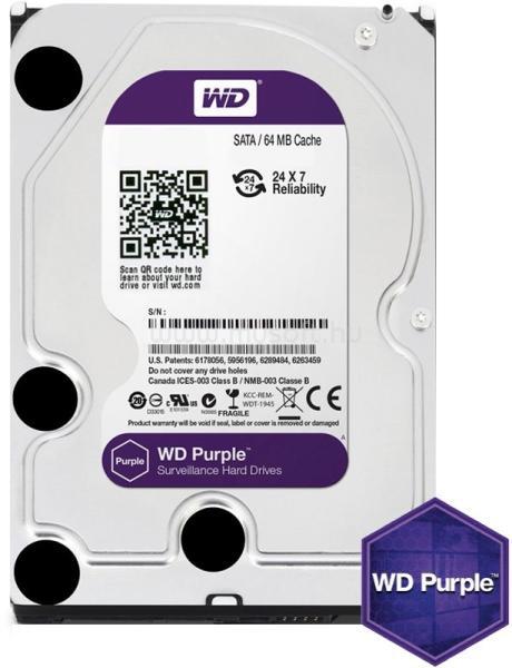 WESTERN DIGITAL HDD 1TB 3,5" SATA 5400RPM 64MB PURPLE SURVEILLANCE