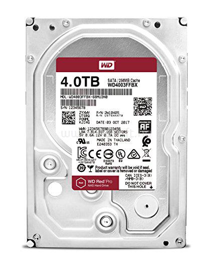 WESTERN DIGITAL HDD 4TB 3,5" SATA 7200RPM 256MB RED PRO NAS