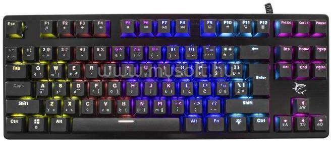 WHITE SHARK SPARTAN Mechanikus Gamer Billentyűzet (Blue Switch) USB, HU (fekete)