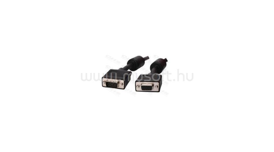 WIRETEK kábel VGA monitor Hosszabbító 10m, Male/FeMale, Árnyékolt