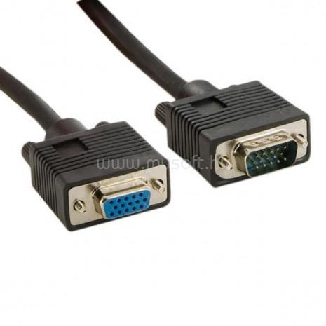 WIRETEK kábel VGA monitor Hosszabbító 3m, Male/FeMale, Árnyékolt