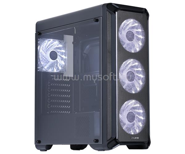 ZALMAN i3 Series Luxurious Design(Edge) Fekete (Táp nélküli) ablakos ATX ház