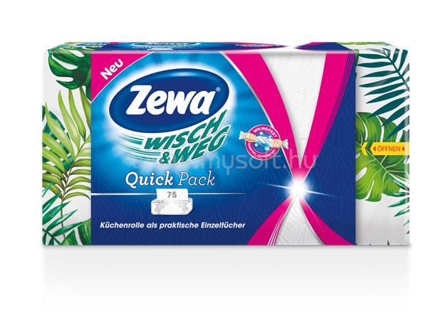 ZEWA Háztartási papírtörlő, 2 rétegű, 75 lap, "Wish&Weg Quick Pack"