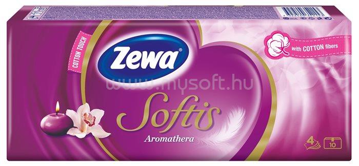 ZEWA Papír zsebkendő, 4 rétegű, 10x9 db, "Softis", aromatherapia