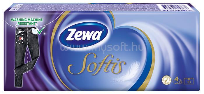 ZEWA Papír zsebkendő, 4 rétegű, 10x9 db, "Softis", classic