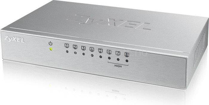 ZYXEL ES-108A V3 Asztali Fast Ethernet Fémházas Switch 8 Porttal