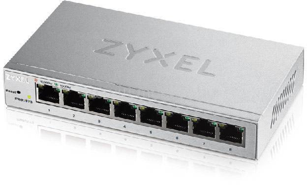 ZYXEL 8port GbE LAN web menedzselhető asztali switch