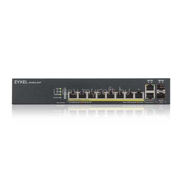 ZYXEL Switch 8x1000Mbps POE + 2x Gigabit Combo(RJ45/SFP), Standalone or Nebulaflex Cloud Smart menedzselhető (130W)