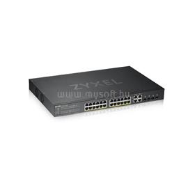 ZYXEL Switch 24x1000Mbps + 4x1000Mbps Combo (RJ45/SFP) Hybird mode, Standalone or NebulaflexSmart menedzselhető (375W) GS192024HPV2-EU0101F small