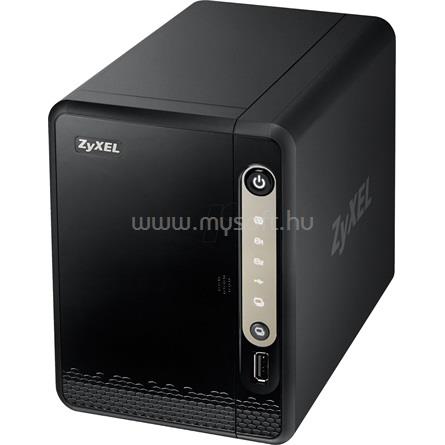 ZYXEL NAS 2 fiókos NAS326 1,3GHz, 512MB DDR3, 1x1GbE, 2xUSB3.0, 1xUSB2.0