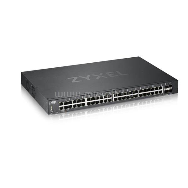 ZYXEL Switch 48x1000Mbps + 4X10GBE SFP + Hybird mode, Standalone or Nebulaflex Cloud menedzselhető