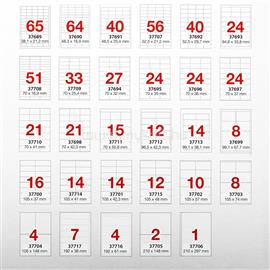 A-SERIES Etikett címke, 48,5x25,4mm, 100 lap, 40 címke/lap A-Series A-SERIES_37691 small