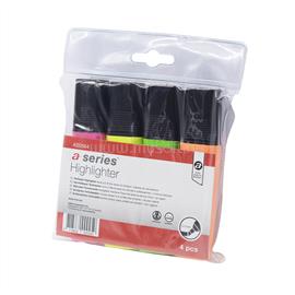 A-SERIES Szövegkiemelő készlet 1-5mm, vágott hegyű, lapos test, 4 klf. szín A-SERIES_35086 small