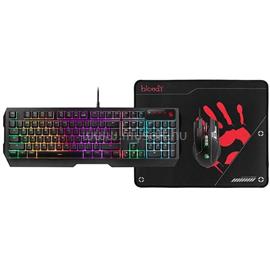 A4-TECH Bloody B1700 gamer vezetékes billentyűzet + egér + egérpad csomag angol lokalizáció (fekete) A4TKLA47265 small
