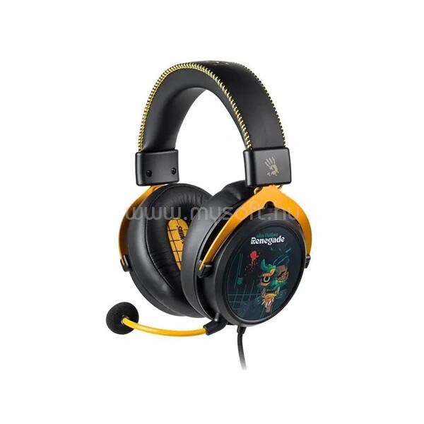 A4-TECH Bloody M595 Renegade Midnight USB vezetékes gamer headset (fekete-sárga)