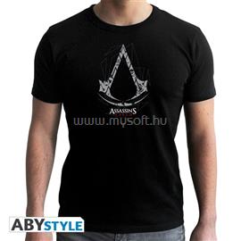 ABYSSE CORP Assassin`s Creed "Crest" fekete féri póló, M méret ABYTEX627M small