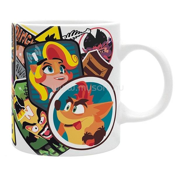 ABYSSE CORP Crash Bandicoot "Sticker Crash" 320ml bögre