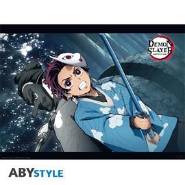 ABYSSE CORP Demon Slayer "Tanjiro & Urokodaki" 52x38 cm poszter ABYDCO593 small