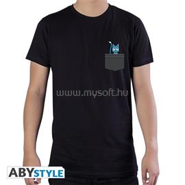 ABYSSE CORP Fairy Tail "Pocket Happy" fekete féri póló, L méret ABYTEX650L small