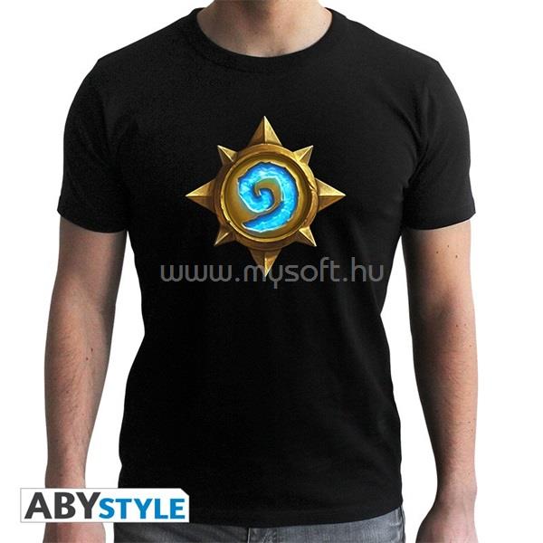 ABYSSE CORP Hearthstone "Rosace" fekete féri póló, XL méret