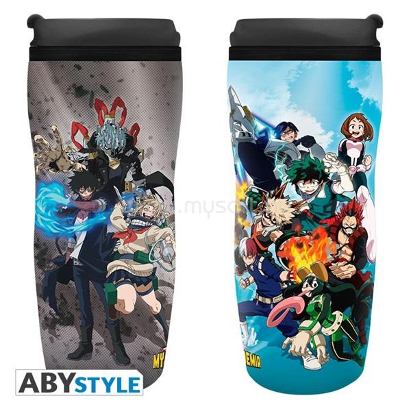 ABYSSE CORP My Hero Academia "Heroes vs. Villains" 355ml műanyag utazó bögre