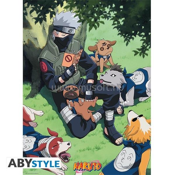 ABYSSE CORP Naruto "Kakashi and dogs" 52x38 cm poszter