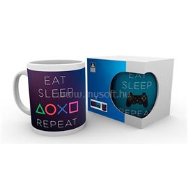 ABYSSE CORP Playstation "Eat Sleap Repeat" 320ml bögre MG1064 small