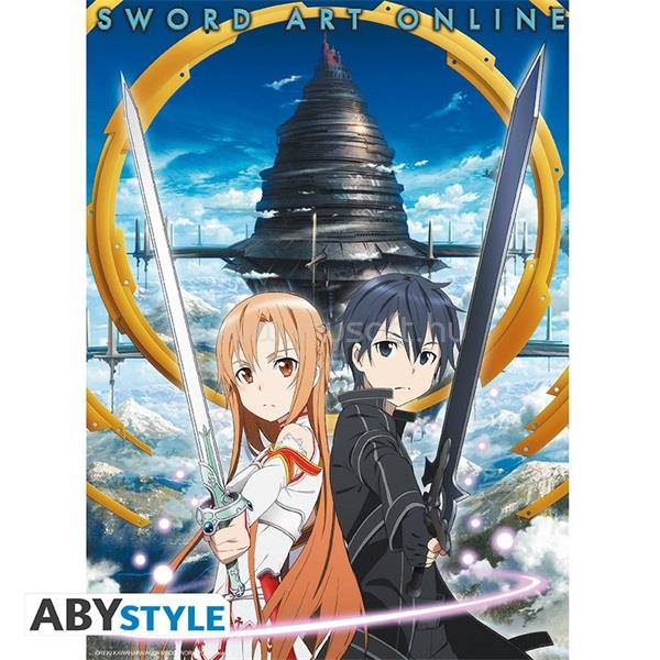 ABYSSE CORP Sword Art Online "Asuna & Krito Aincrad" 52x38 cm poszter