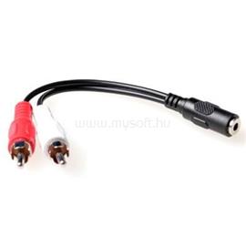 ACT 0,15 meter audio connection cable 1x 3,5 mmm jack male naar 1x 3.5mm stereo jack female - 2x RCA male AK2027 small