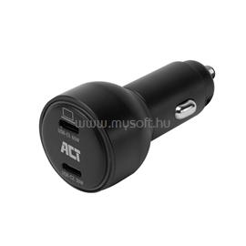 ACT 2-port USB-C Fast Car Charger 95W with PD, QC and GaNFast Black AC2210 small