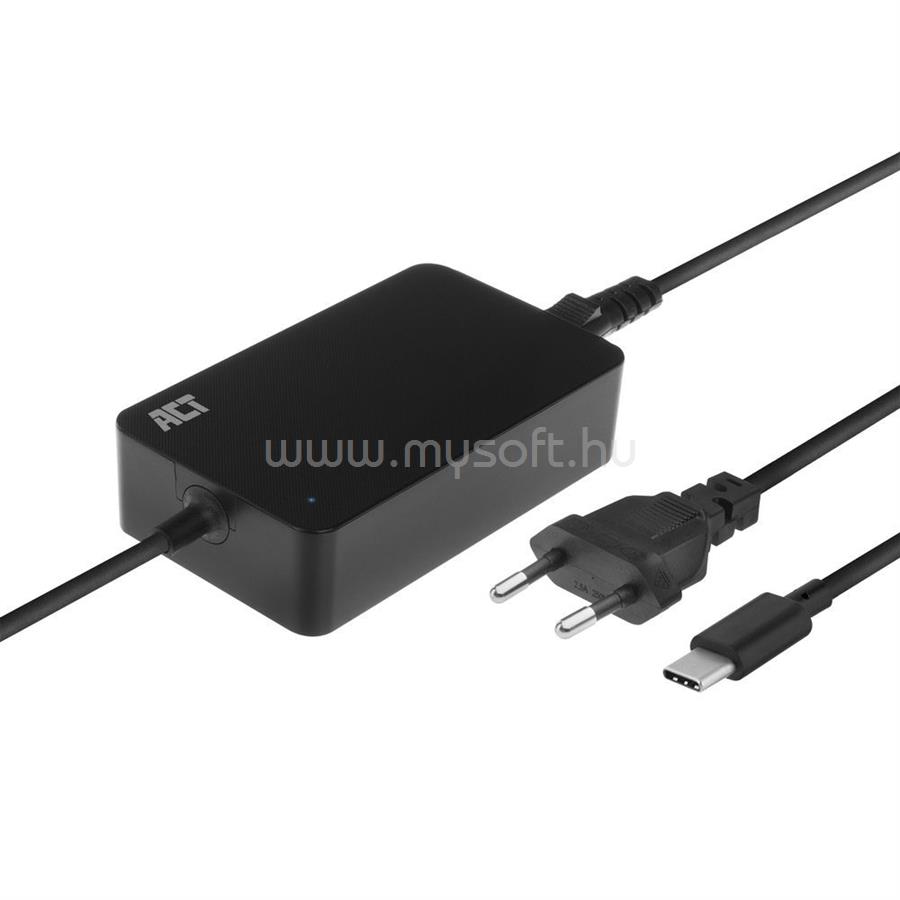 ACT AC2005 20V / 3,25A 65W Type-C univerzális hálózati notebook töltő