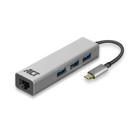 ACT AC7055 USB-C Hub 3 port with Gigabyte Ethernet Grey AC7055 small