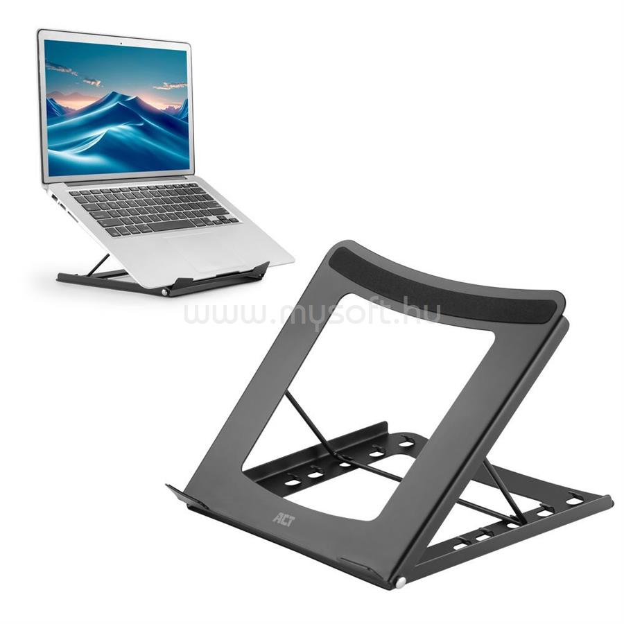 ACT AC8145 Összecsukható laptop állvány 5 állítható magasságú pozícióval