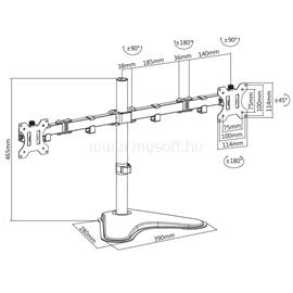 ACT AC8320 Monitor desk stand 2 screens up to 35