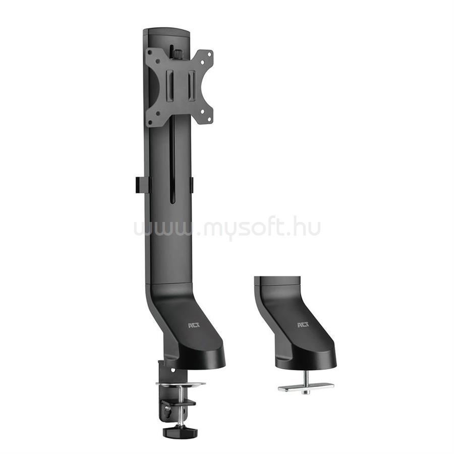 ACT AC8321 Single Monitor Arm Office Quick Height Adjustment 10"-35" Black