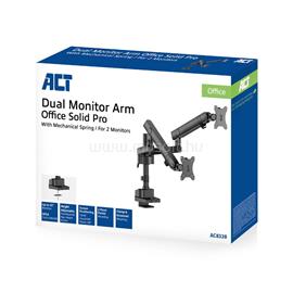 ACT AC8328 Dual monitor arm office solid pro, with mechanical spring AC8328 small