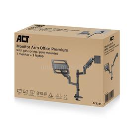 ACT AC8341 Single Monitor Arm and Laptop Arm Office Premium with Gas Spring Pole Mounted AC8341 small