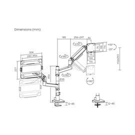 ACT AC8341 Single Monitor Arm and Laptop Arm Office Premium with Gas Spring Pole Mounted AC8341 small