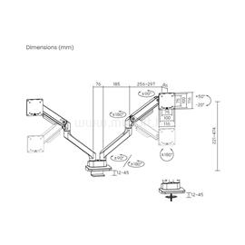 ACT AC8342 Dual Monitor Arm Office Premium with Gas Spring AC8342 small