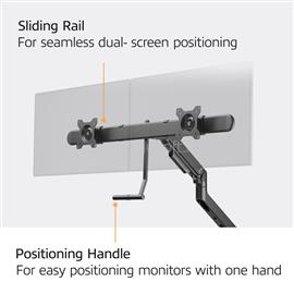 ACT AC8344 Dual Monitor Arm Office Premium with Gas Spring Crossbar AC8344 small