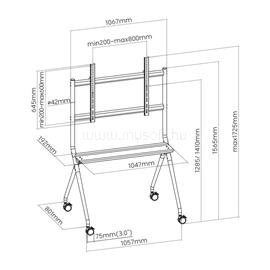 ACT AC8372 Mobile TV/monitor floor stand, 50