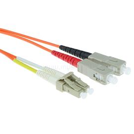 ACT LSZH Multimode 50/125 OM2 fiber cable duplex with LC and SC connectors 2m Orange RL8502 small