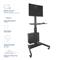 ACT Mobile Workstation for a single monitor with CPU mount keyboard and mouse tray Black AC8374 small