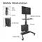 ACT Mobile Workstation for a single monitor with CPU mount keyboard and mouse tray Black AC8374 small