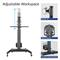 ACT Mobile Workstation for a single monitor with CPU mount keyboard and mouse tray Black AC8374 small