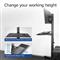 ACT Mobile Workstation for a single monitor with CPU mount keyboard and mouse tray Black AC8374 small