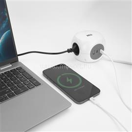 ACT Power Strip Cube F Socket Hálózati Elosztó 3DIN 1,5m White AC2420 small