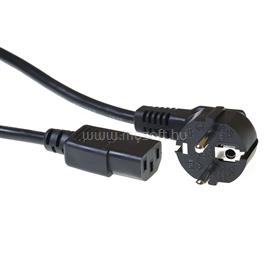 ACT Powercord mains connector Schuko CEE 7/7 male (angled) - C13 IEC 60320 0,5m Black AK5145 small